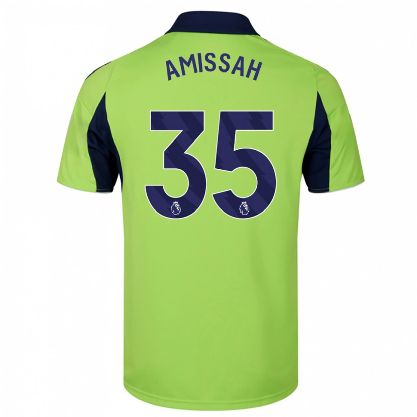 Danxen Enfant Maillot Sam Amissah #35 Vert Marine Blanc Tenues Extérieur 2025/26 T-Shirt