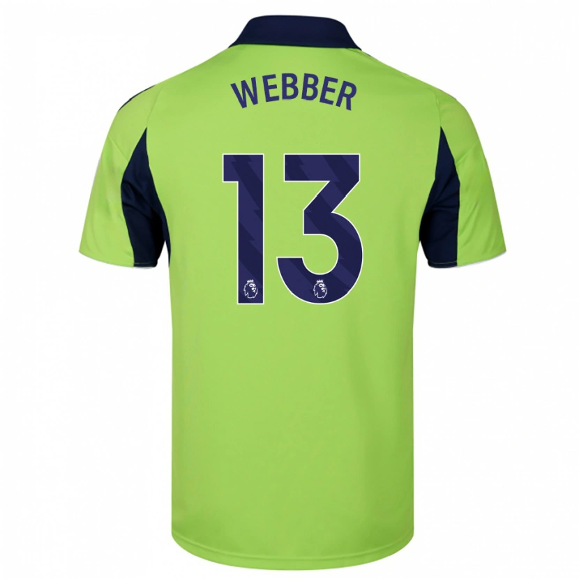 Danxen Enfant Maillot Amber Webber #13 Vert Marine Blanc Tenues Extérieur 2025/26 T-Shirt