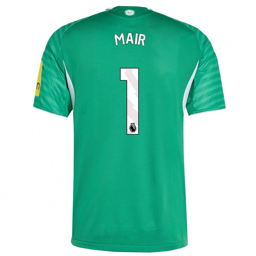 Danxen Enfant Maillot George Mair #1 Vert Blanc Tenues Extérieur 2025/26 T-Shirt