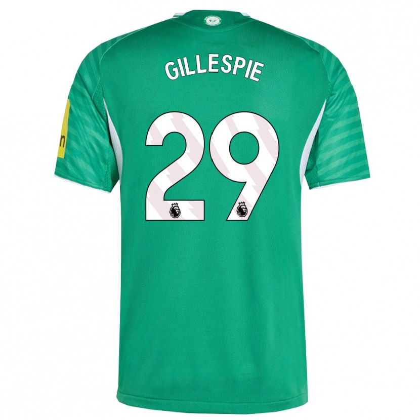 Danxen Enfant Maillot Mark Gillespie #29 Vert Blanc Tenues Extérieur 2025/26 T-Shirt