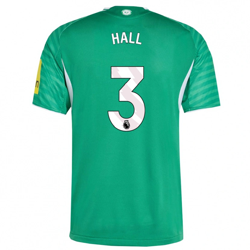 Danxen Enfant Maillot Lewis Hall #3 Vert Blanc Tenues Extérieur 2025/26 T-Shirt