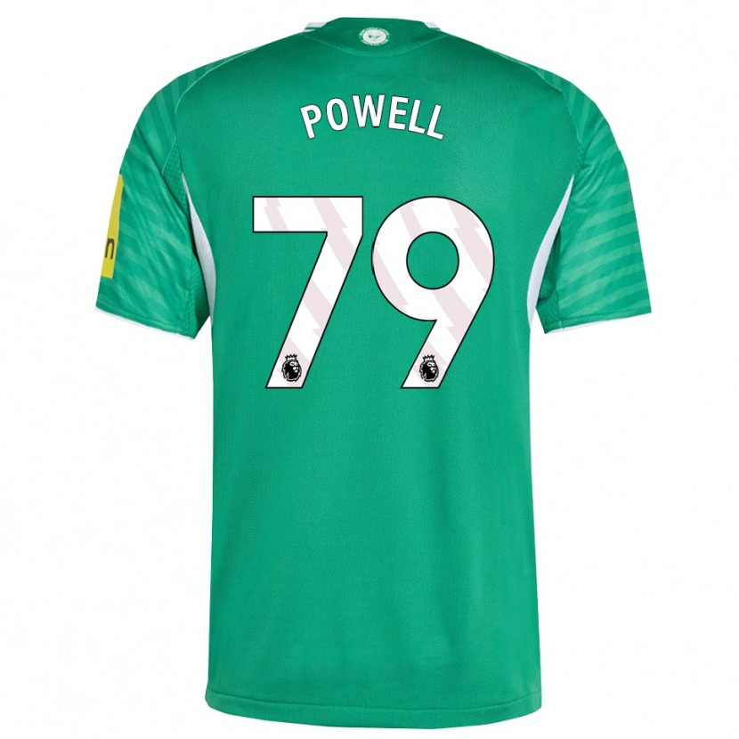 Danxen Enfant Maillot Rory Powell #79 Vert Blanc Tenues Extérieur 2025/26 T-Shirt