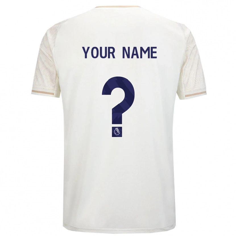 Danxen Enfant Maillot Votre Nom #0 Blanc Cassé Noir Tenues Extérieur 2025/26 T-Shirt
