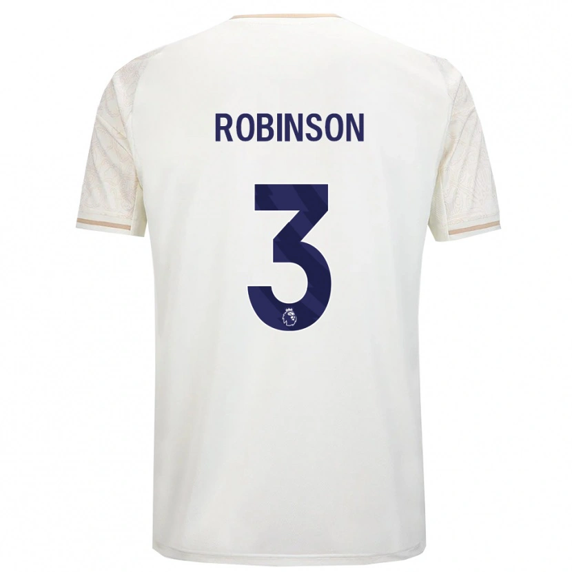 Danxen Enfant Maillot Riko Robinson #3 Blanc Cassé Noir Tenues Extérieur 2025/26 T-Shirt