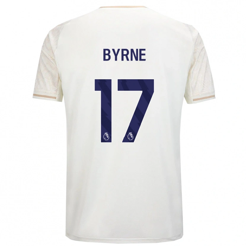 Danxen Enfant Maillot Shayne Byrne #17 Blanc Cassé Noir Tenues Extérieur 2025/26 T-Shirt