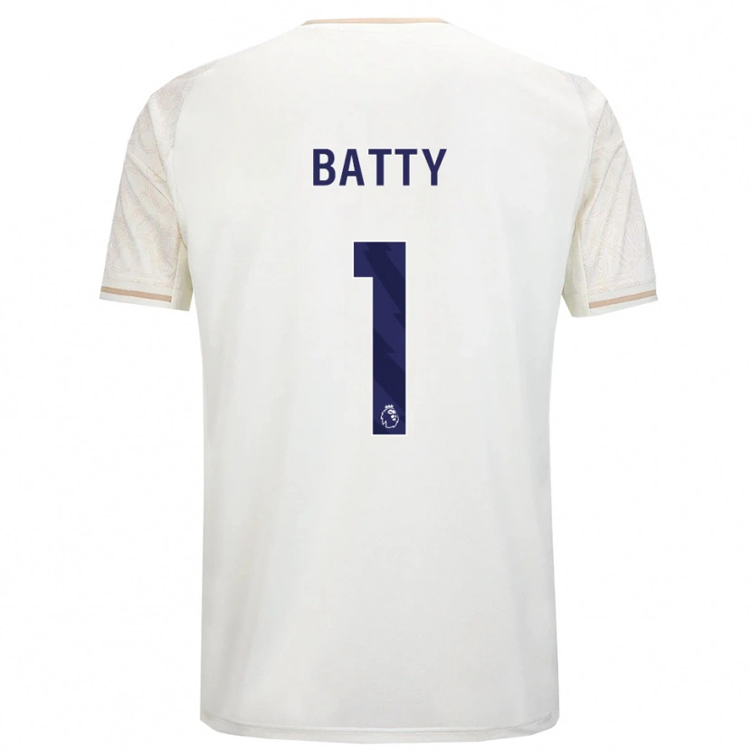 Danxen Enfant Maillot Emily Batty #1 Blanc Cassé Noir Tenues Extérieur 2025/26 T-Shirt
