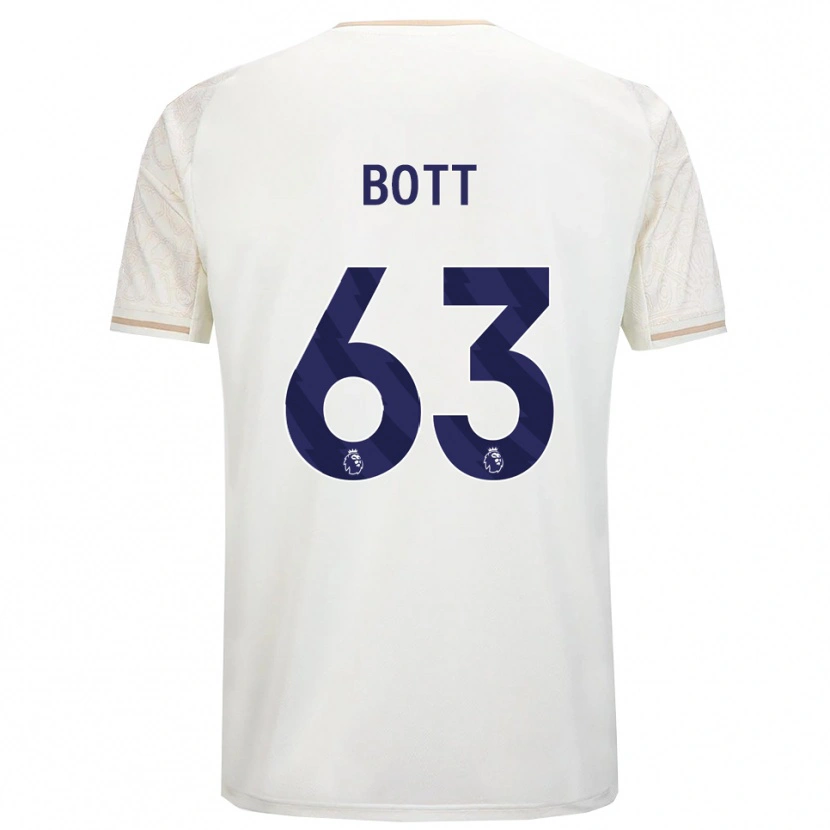 Danxen Enfant Maillot Aaron Bott #63 Blanc Cassé Noir Tenues Extérieur 2025/26 T-Shirt