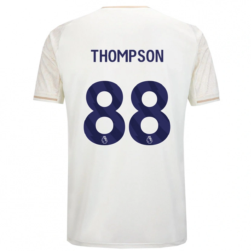 Danxen Enfant Maillot Will Thompson #88 Blanc Cassé Noir Tenues Extérieur 2025/26 T-Shirt