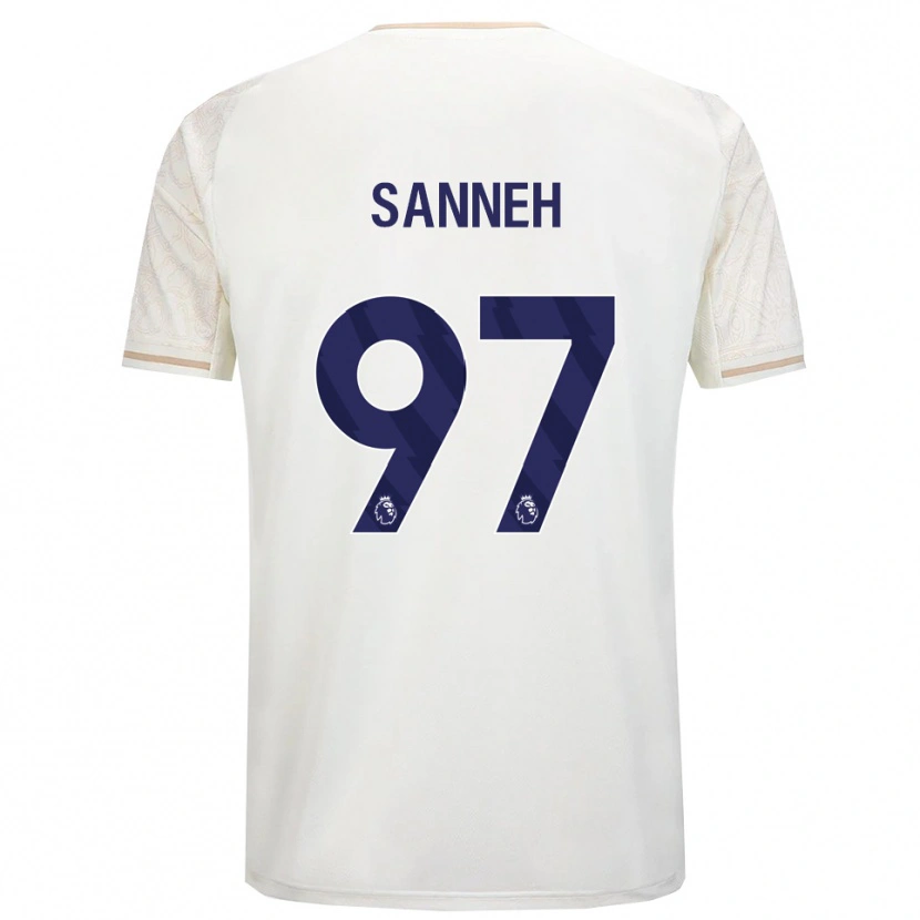 Danxen Enfant Maillot Buba Sanneh #97 Blanc Cassé Noir Tenues Extérieur 2025/26 T-Shirt