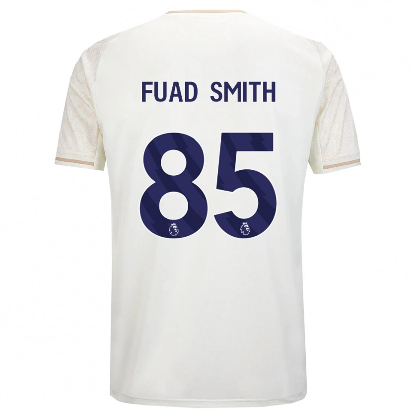 Danxen Enfant Maillot Fuad Smith #85 Blanc Cassé Noir Tenues Extérieur 2025/26 T-Shirt