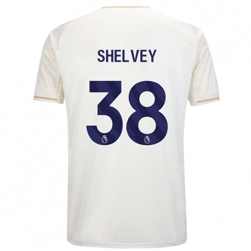 Danxen Enfant Maillot George Shelvey #38 Blanc Cassé Noir Tenues Extérieur 2025/26 T-Shirt