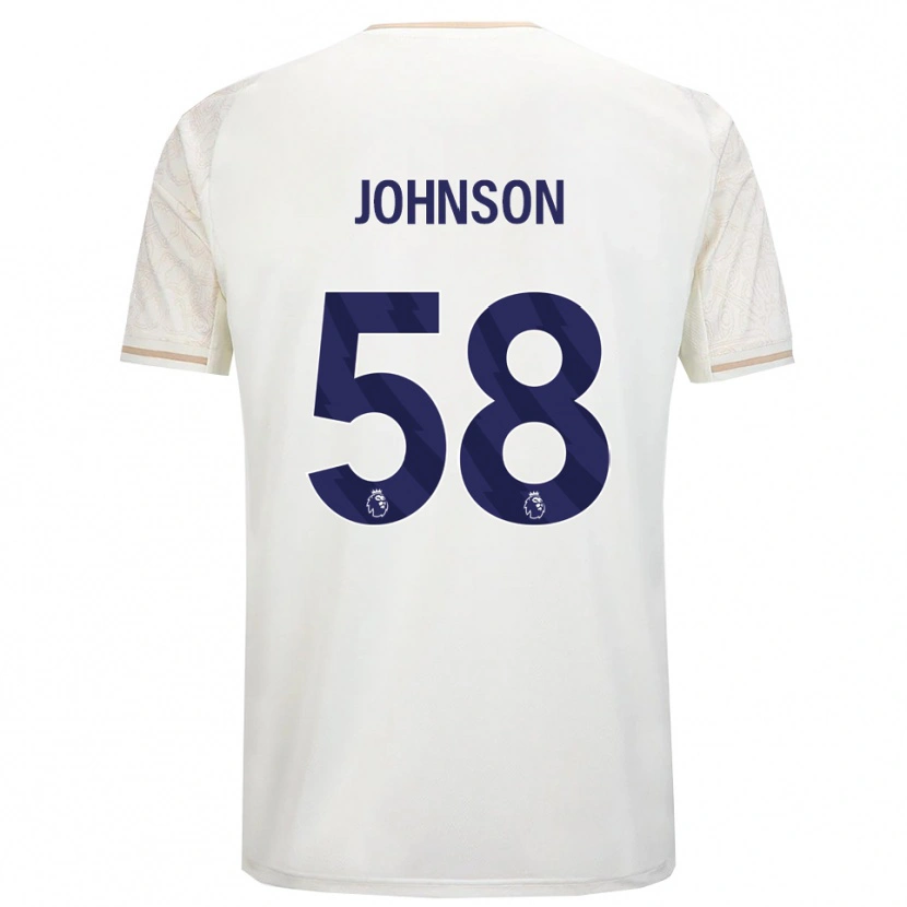 Danxen Enfant Maillot Pharrell Johnson #58 Blanc Cassé Noir Tenues Extérieur 2025/26 T-Shirt