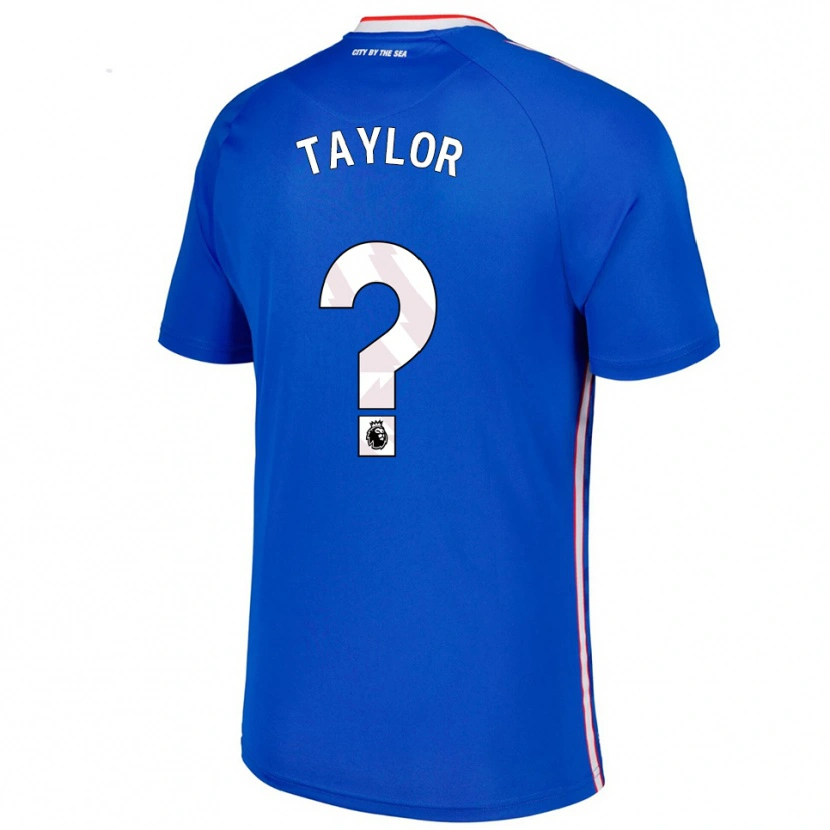 Danxen Enfant Maillot Lucas Taylor #0 Bleu Blanc Tenues Extérieur 2025/26 T-Shirt
