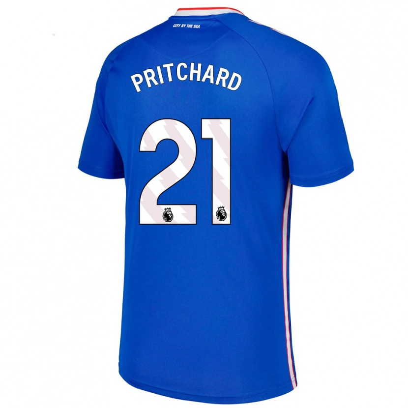 Danxen Enfant Maillot Alex Pritchard #21 Bleu Blanc Tenues Extérieur 2025/26 T-Shirt