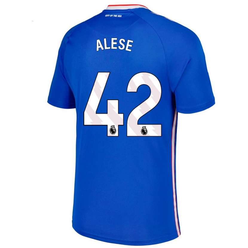 Danxen Enfant Maillot Aji Alese #42 Bleu Blanc Tenues Extérieur 2025/26 T-Shirt