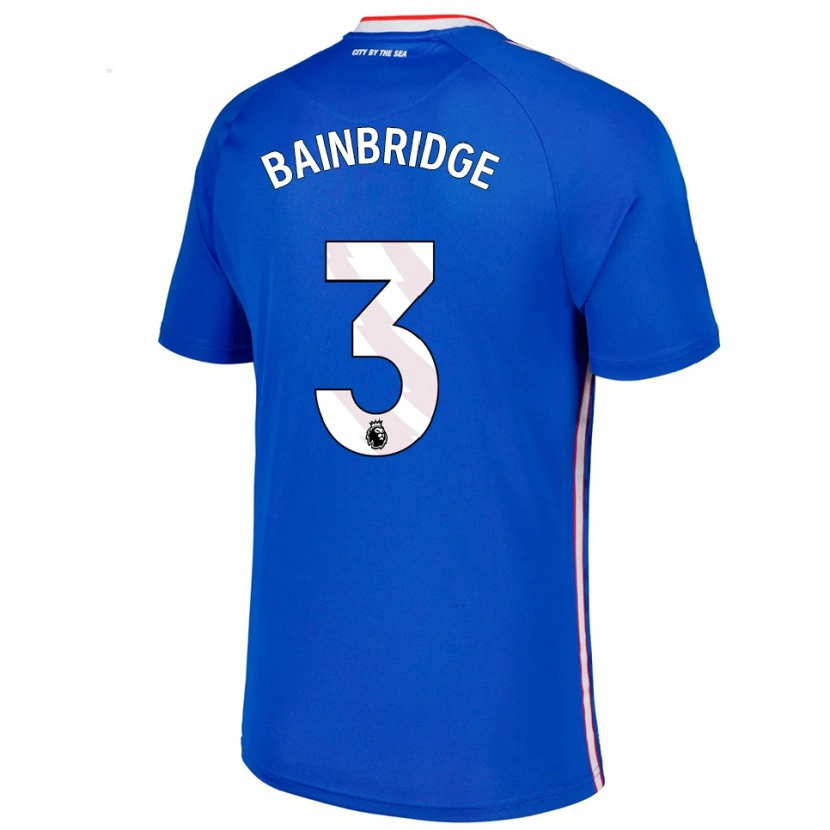 Danxen Enfant Maillot Oliver Bainbridge #3 Bleu Blanc Tenues Extérieur 2025/26 T-Shirt