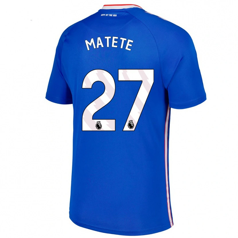 Danxen Enfant Maillot Jay Matete #27 Bleu Blanc Tenues Extérieur 2025/26 T-Shirt