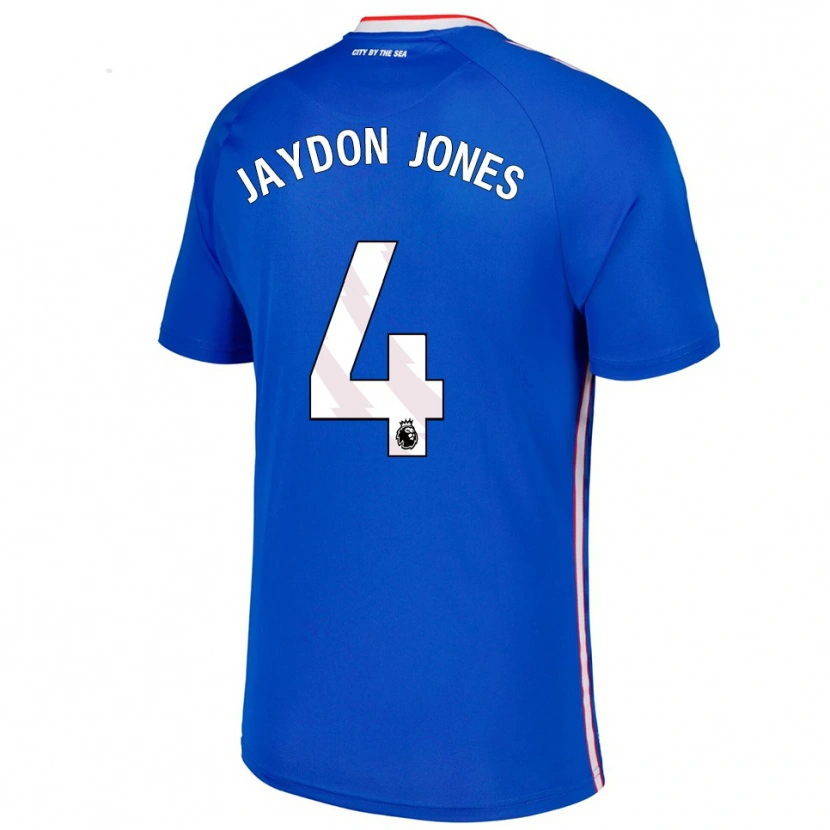 Danxen Enfant Maillot Jaydon Jones #4 Bleu Blanc Tenues Extérieur 2025/26 T-Shirt