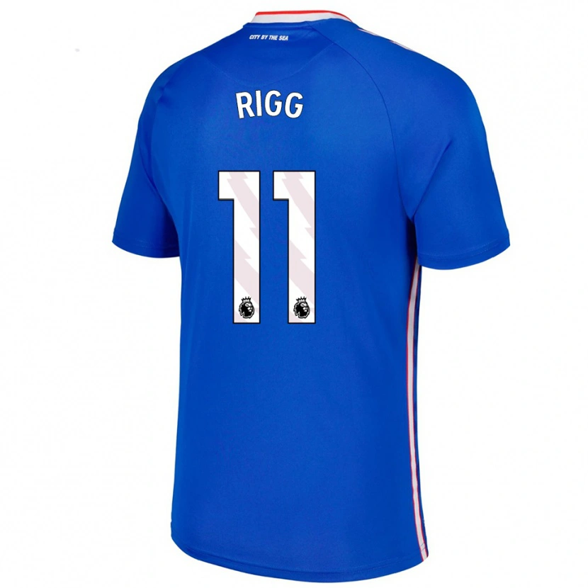 Danxen Enfant Maillot Chris Rigg #11 Bleu Blanc Tenues Extérieur 2025/26 T-Shirt