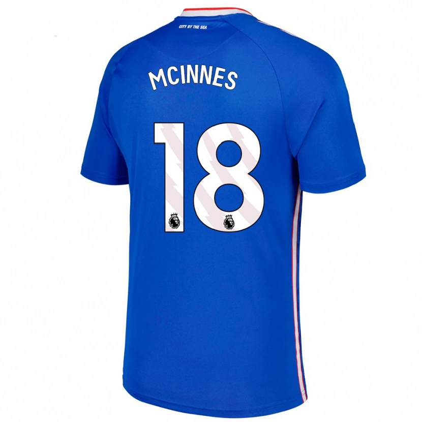 Danxen Enfant Maillot Libbi Mcinnes #18 Bleu Blanc Tenues Extérieur 2025/26 T-Shirt