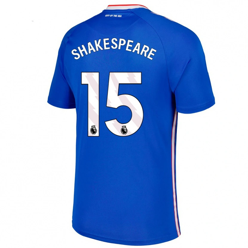 Danxen Enfant Maillot Caleb Shakespeare #15 Bleu Blanc Tenues Extérieur 2025/26 T-Shirt