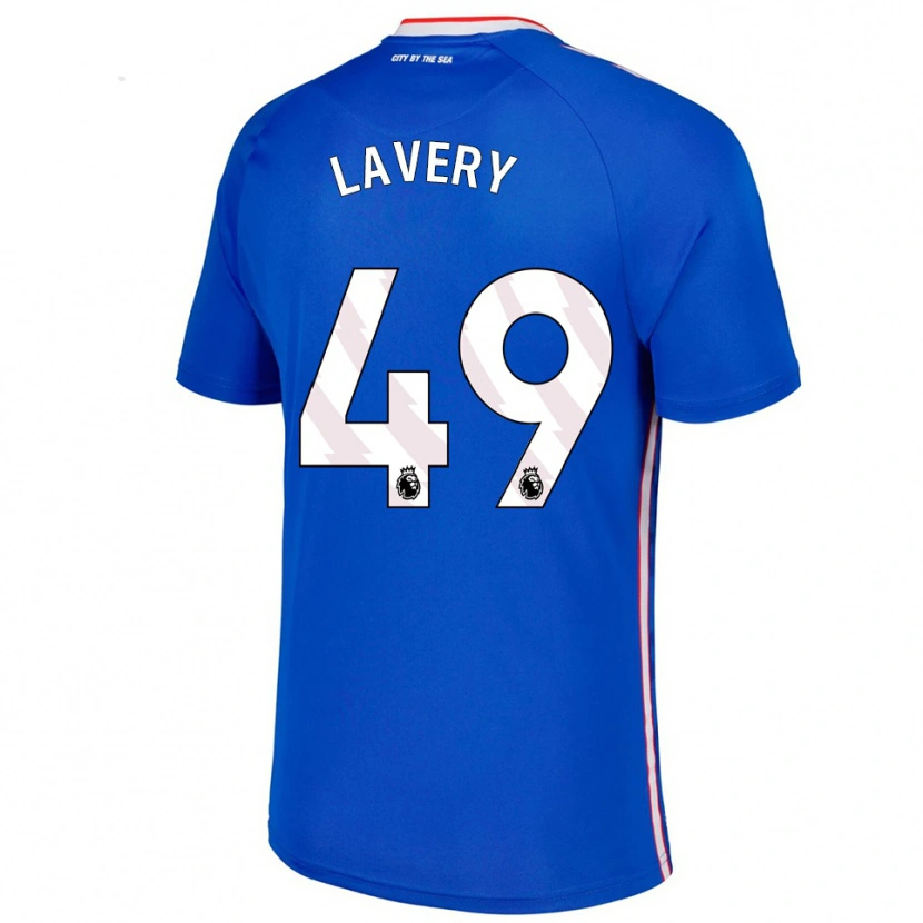 Danxen Enfant Maillot Tom Lavery #49 Bleu Blanc Tenues Extérieur 2025/26 T-Shirt