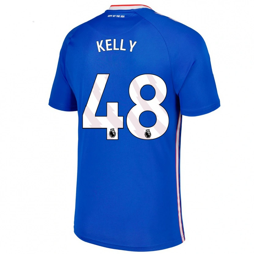 Danxen Enfant Maillot Caden Kelly #48 Bleu Blanc Tenues Extérieur 2025/26 T-Shirt