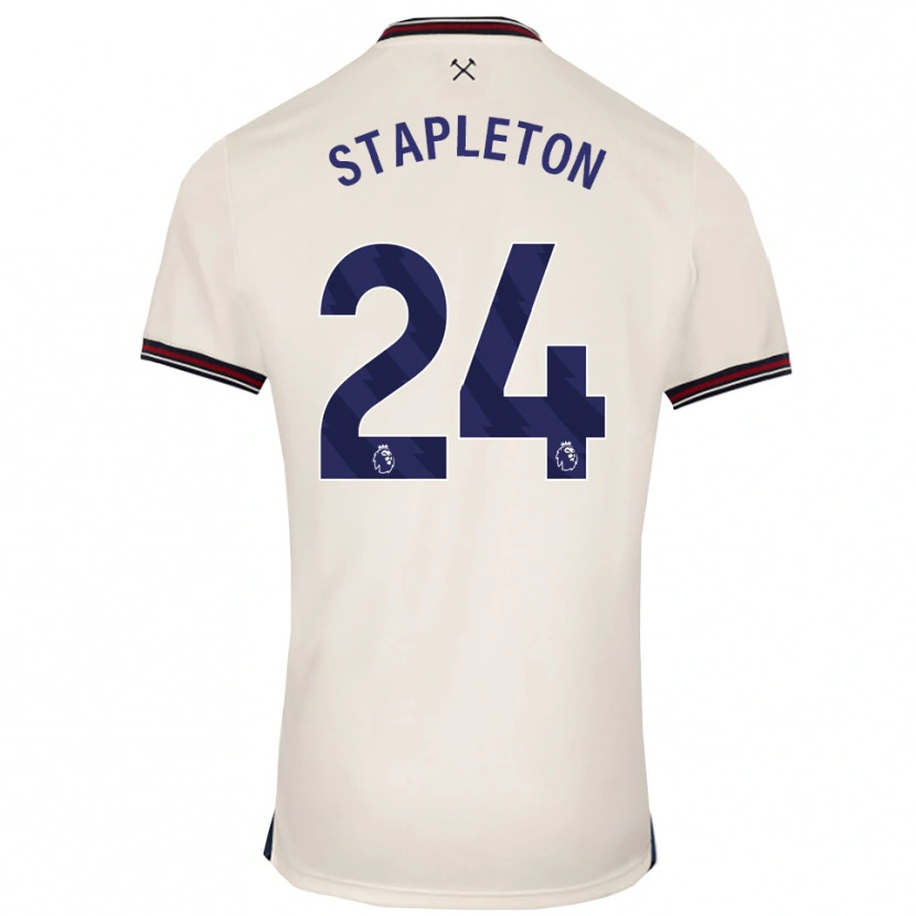 Danxen Enfant Maillot Jessie Stapleton #24 Blanc Cassé Tenues Extérieur 2025/26 T-Shirt
