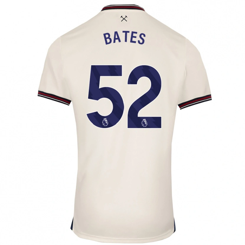 Danxen Enfant Maillot Billy Bates #52 Blanc Cassé Tenues Extérieur 2025/26 T-Shirt