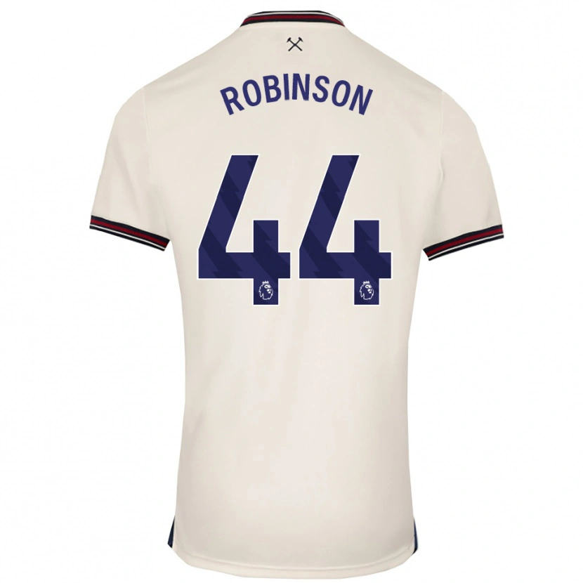Danxen Enfant Maillot Junior Robinson #44 Blanc Cassé Tenues Extérieur 2025/26 T-Shirt
