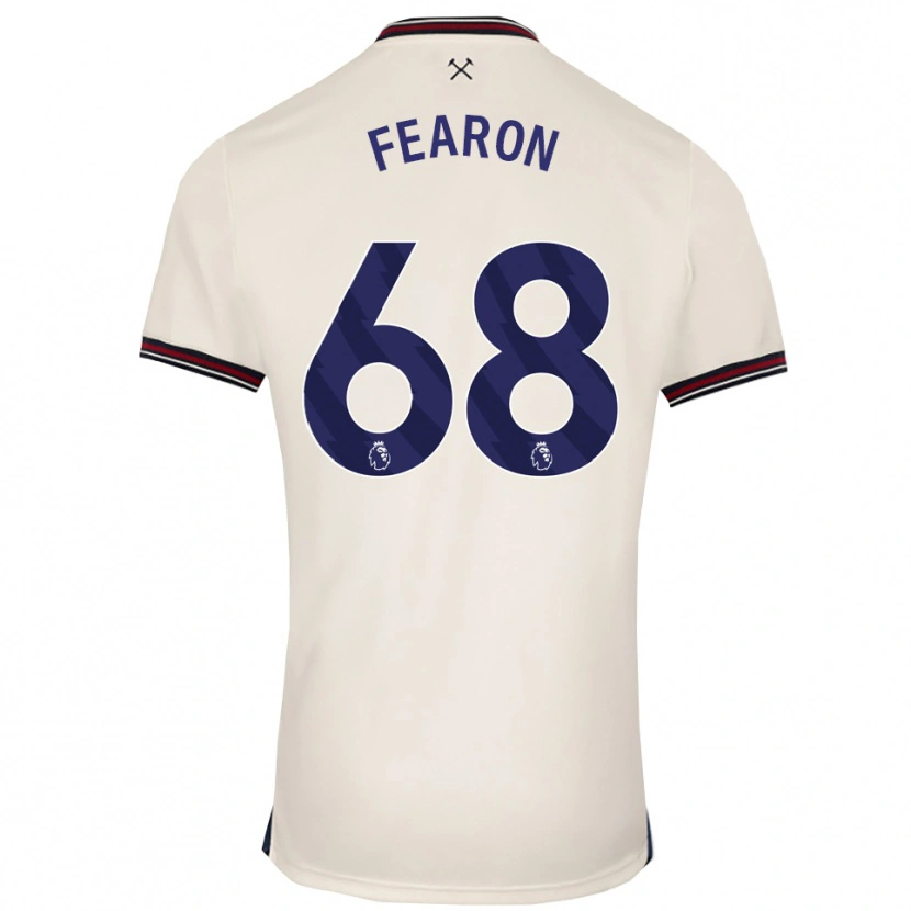 Danxen Enfant Maillot Preston Fearon #68 Blanc Cassé Tenues Extérieur 2025/26 T-Shirt