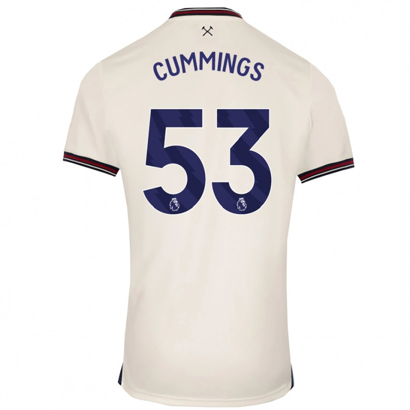 Danxen Enfant Maillot Daniel Cummings #53 Blanc Cassé Tenues Extérieur 2025/26 T-Shirt