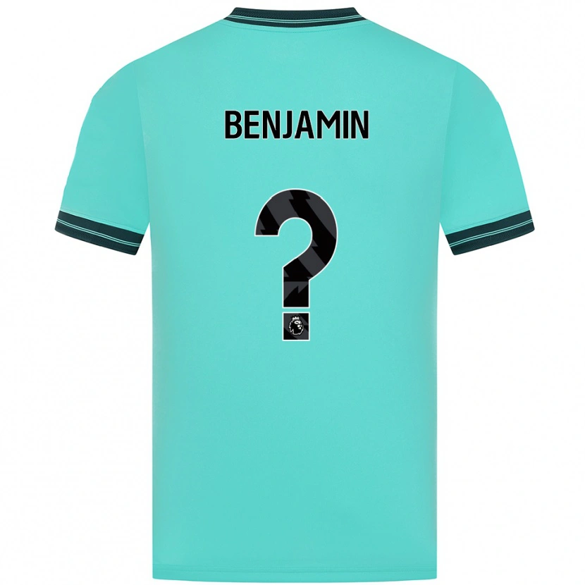 Danxen Enfant Maillot Lewys Benjamin #0 Bleu Ciel Vert Tenues Extérieur 2025/26 T-Shirt