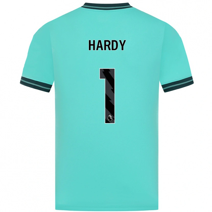 Danxen Enfant Maillot George Hardy #1 Bleu Ciel Vert Tenues Extérieur 2025/26 T-Shirt
