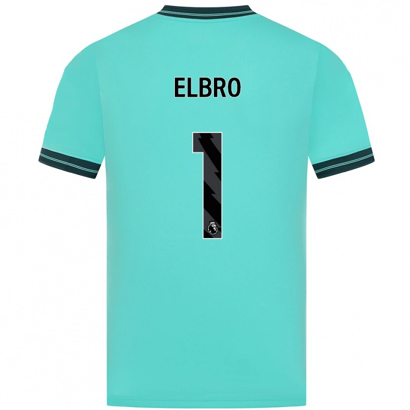 Danxen Enfant Maillot Maddie Elbro #1 Bleu Ciel Vert Tenues Extérieur 2025/26 T-Shirt