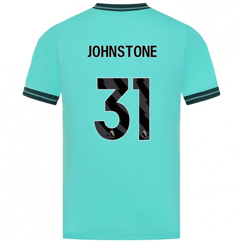 Danxen Enfant Maillot Sam Johnstone #31 Bleu Ciel Vert Tenues Extérieur 2025/26 T-Shirt