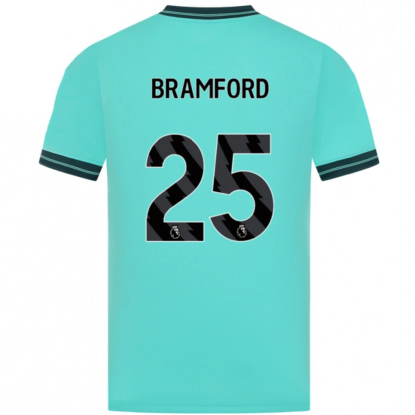 Danxen Enfant Maillot Sophie Bramford #25 Bleu Ciel Vert Tenues Extérieur 2025/26 T-Shirt
