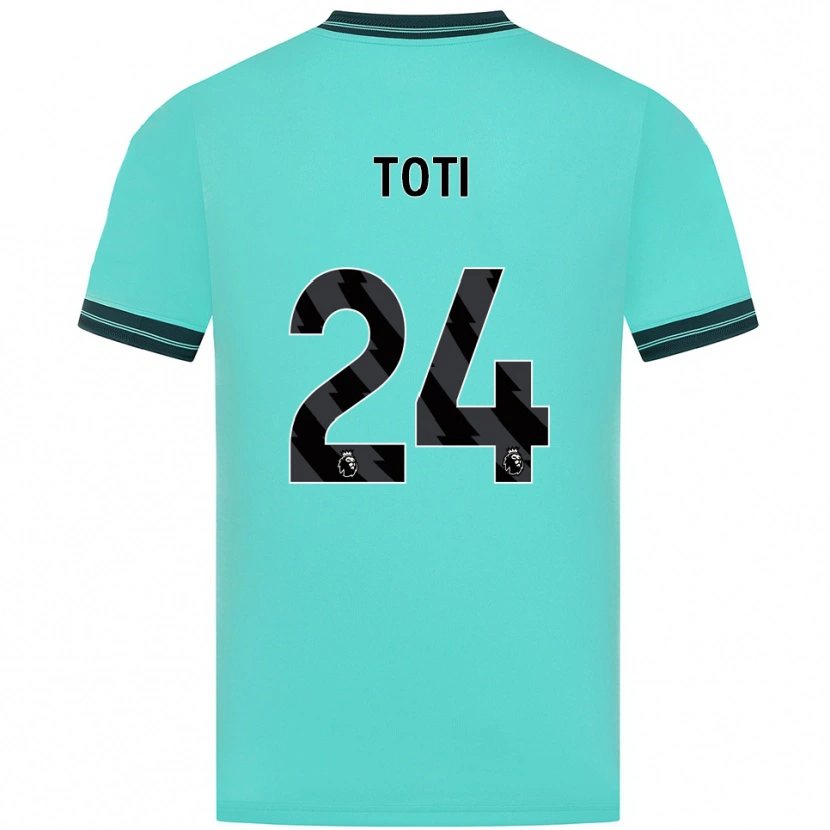 Danxen Enfant Maillot Toti #24 Bleu Ciel Vert Tenues Extérieur 2025/26 T-Shirt