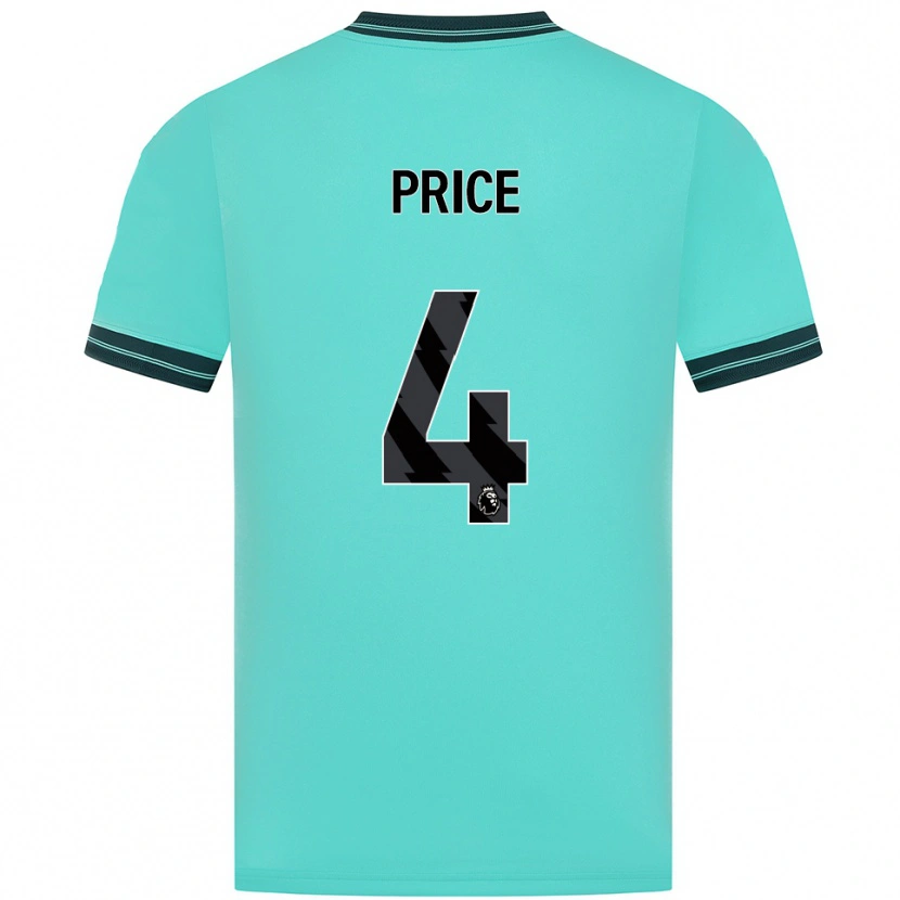 Danxen Enfant Maillot Anna Price #4 Bleu Ciel Vert Tenues Extérieur 2025/26 T-Shirt