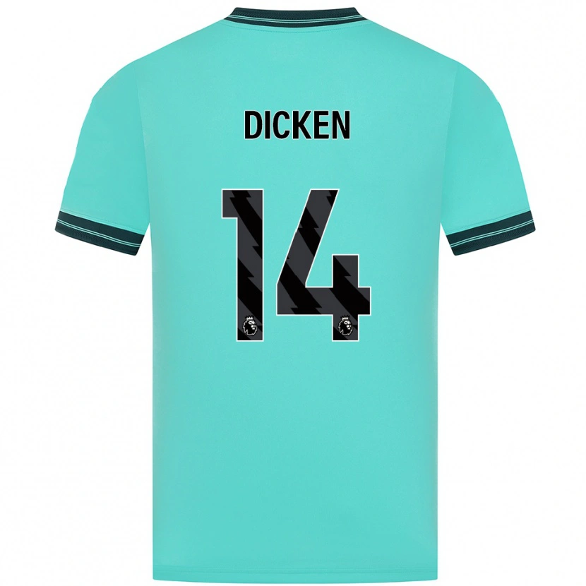 Danxen Enfant Maillot Amy Dicken #14 Bleu Ciel Vert Tenues Extérieur 2025/26 T-Shirt