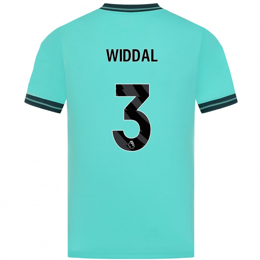 Danxen Enfant Maillot Natalie Widdal #3 Bleu Ciel Vert Tenues Extérieur 2025/26 T-Shirt
