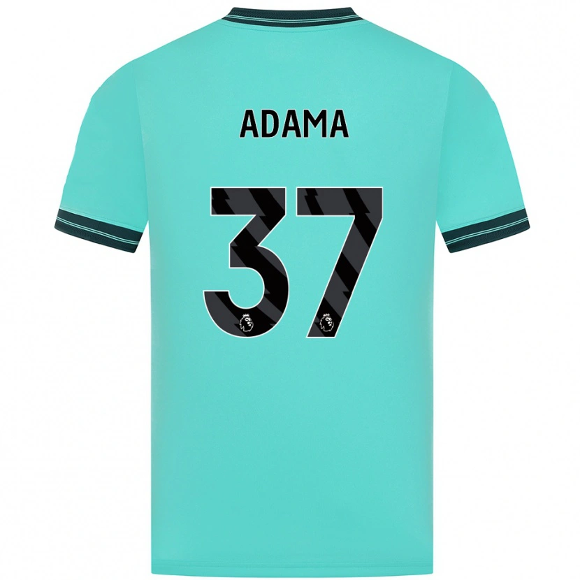 Danxen Enfant Maillot Adama Traore #37 Bleu Ciel Vert Tenues Extérieur 2025/26 T-Shirt