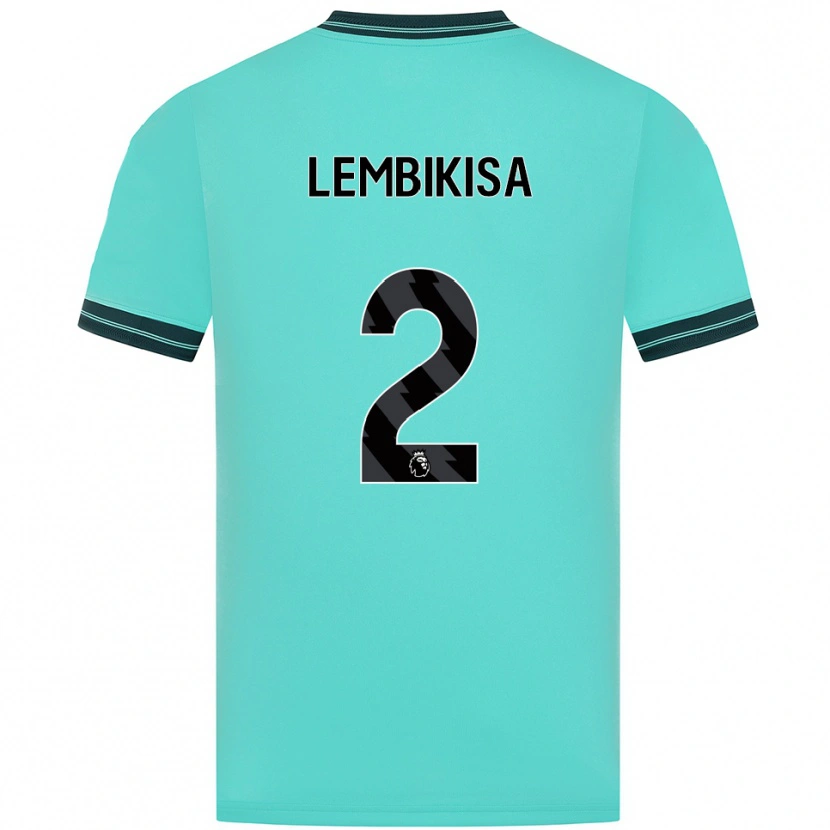 Danxen Enfant Maillot Dexter Lembikisa #2 Bleu Ciel Vert Tenues Extérieur 2025/26 T-Shirt