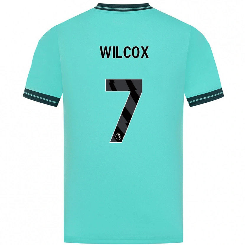 Danxen Enfant Maillot Jake Wilcox #7 Bleu Ciel Vert Tenues Extérieur 2025/26 T-Shirt