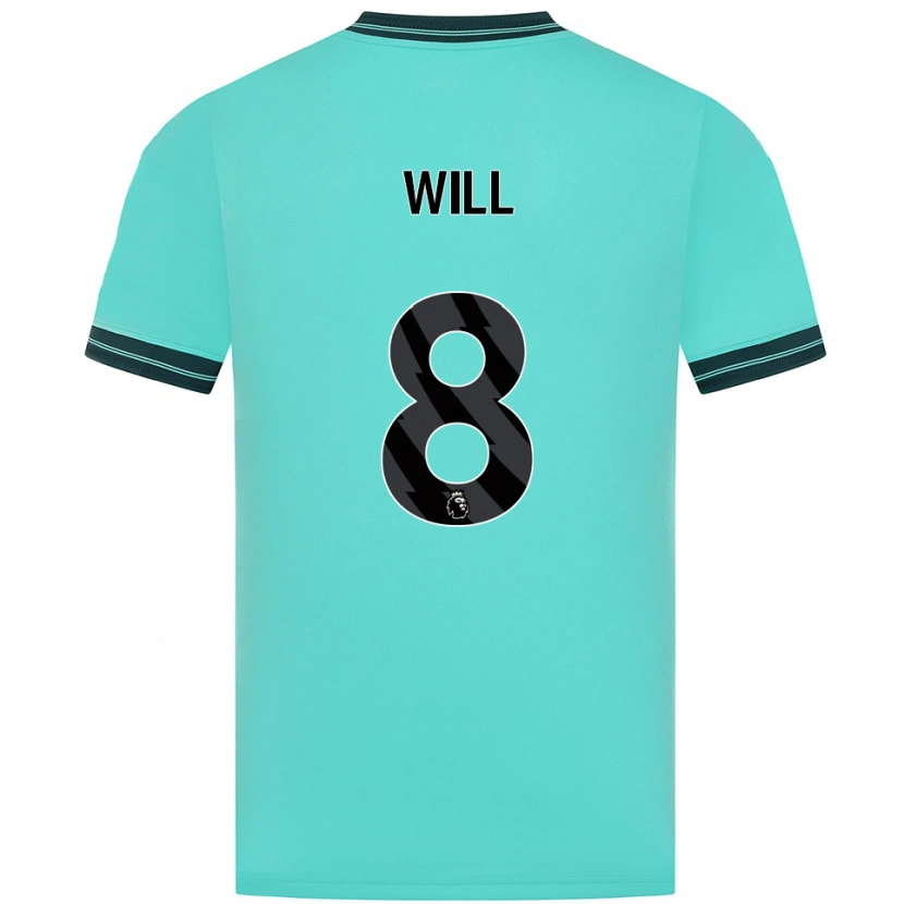 Danxen Enfant Maillot Merrick Will #8 Bleu Ciel Vert Tenues Extérieur 2025/26 T-Shirt