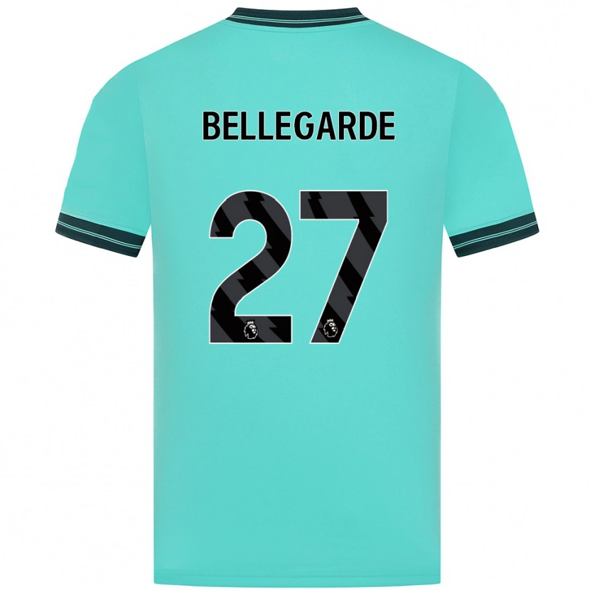 Danxen Enfant Maillot Jean-Ricner Bellegarde #27 Bleu Ciel Vert Tenues Extérieur 2025/26 T-Shirt