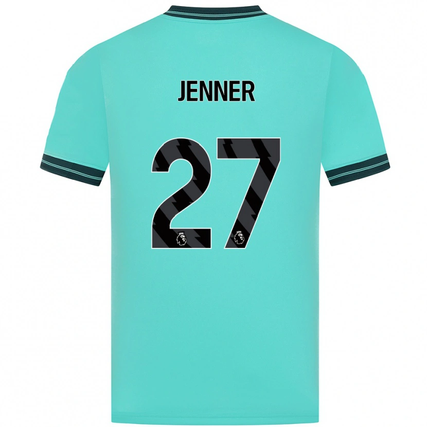 Danxen Enfant Maillot Abbi Jenner #27 Bleu Ciel Vert Tenues Extérieur 2025/26 T-Shirt