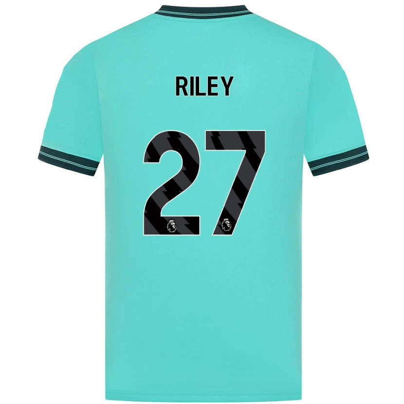 Danxen Enfant Maillot Lauren Riley #27 Bleu Ciel Vert Tenues Extérieur 2025/26 T-Shirt