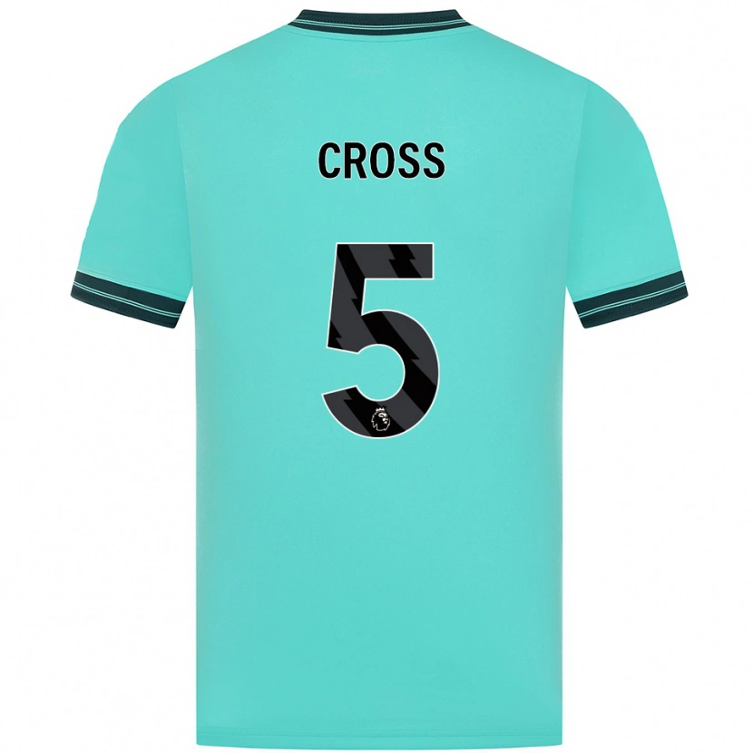 Danxen Enfant Maillot Emma Cross #5 Bleu Ciel Vert Tenues Extérieur 2025/26 T-Shirt