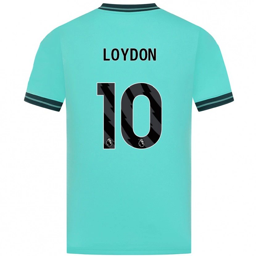 Danxen Enfant Maillot Abi Loydon #10 Bleu Ciel Vert Tenues Extérieur 2025/26 T-Shirt